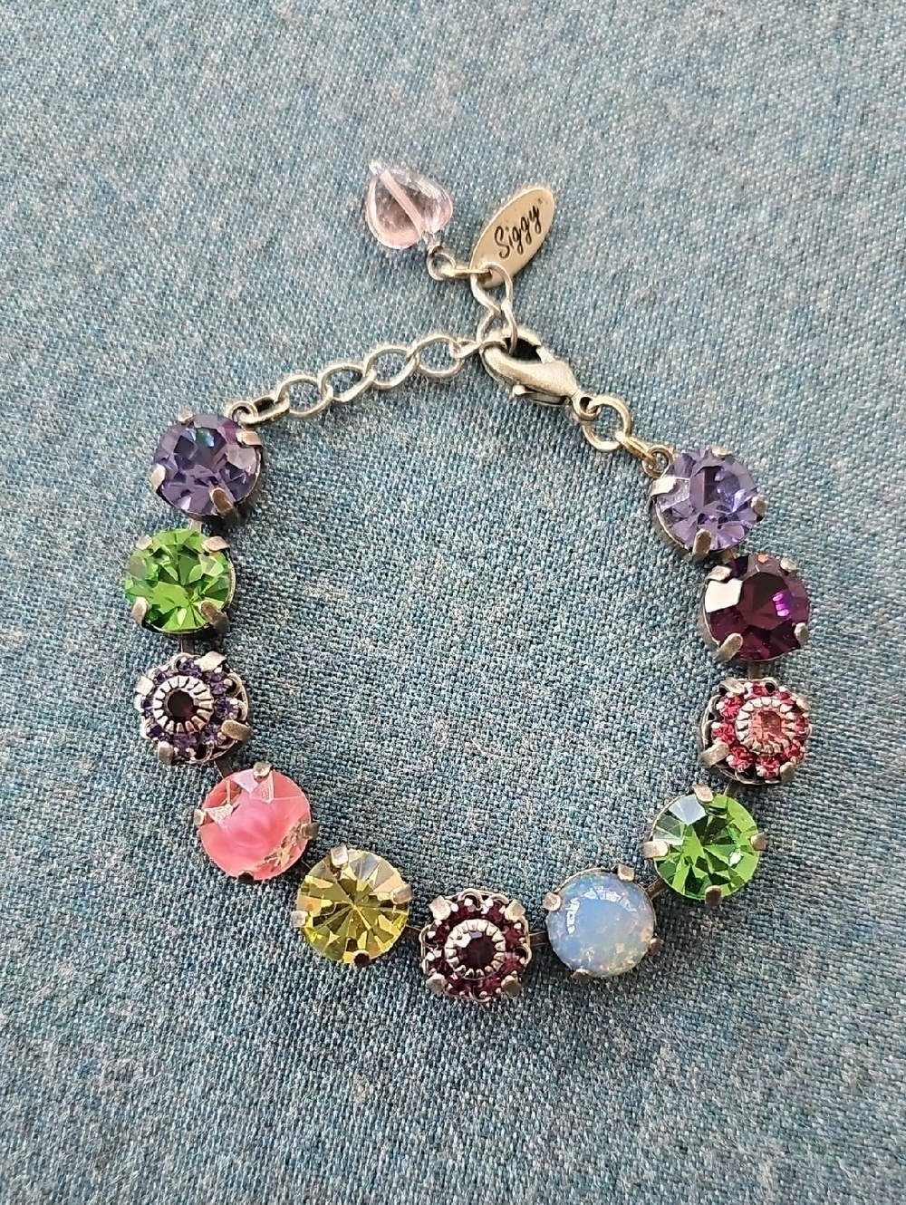 Siggy Jewelry Crystal Bracelet - 9"